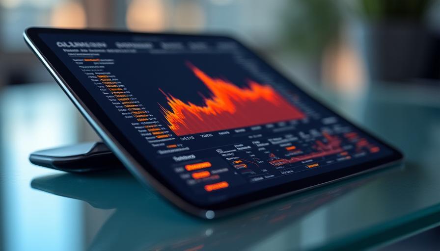 Futuristic dashboard showing automated anomaly detection highlights