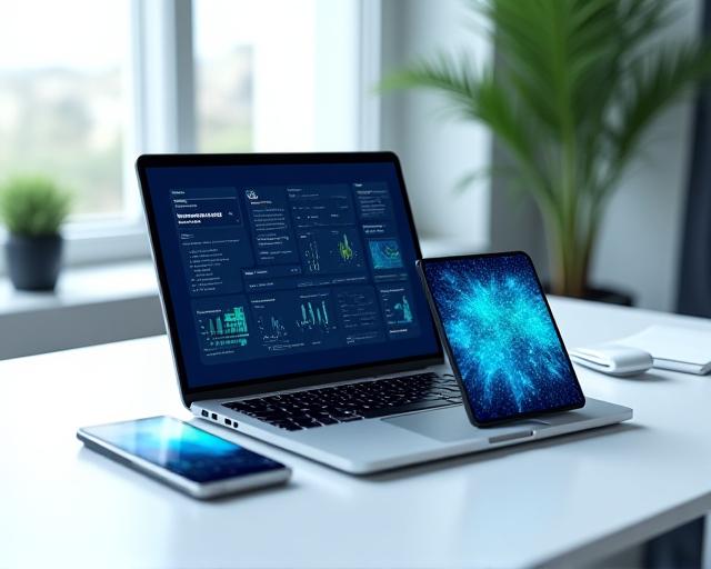 Innovative Business Intelligence Dashboard Mockup on multiple devices