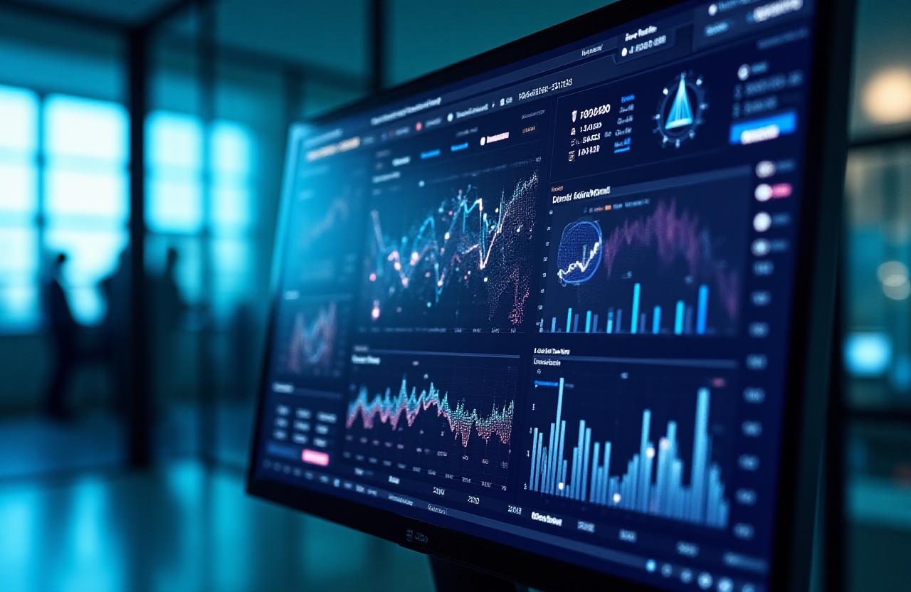 AI-powered business intelligence dashboard showing real-time growth metrics